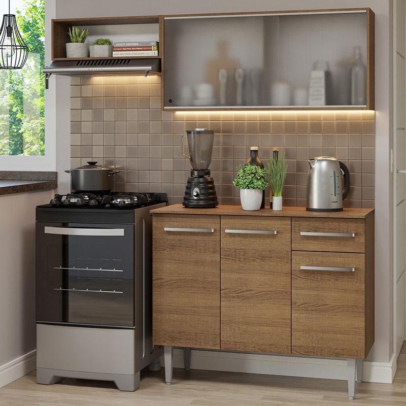 Kumyページ Armário de Cozinha Compacta 165cm Rustic Emilly Madesa 03